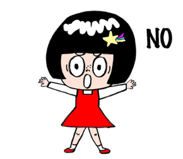 Japanese little girl talking in English sticker #1995872