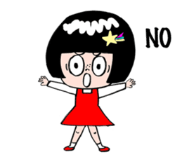 Japanese little girl talking in English sticker #1995872