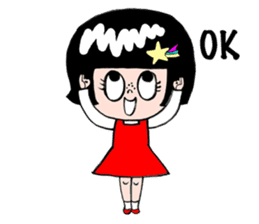 Japanese little girl talking in English sticker #1995873