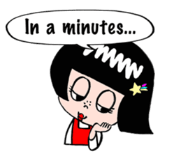 Japanese little girl talking in English sticker #1995874