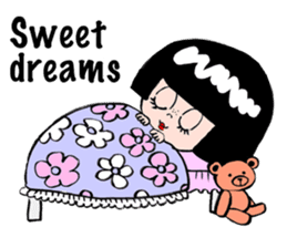 Japanese little girl talking in English sticker #1995880