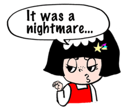 Japanese little girl talking in English sticker #1995882