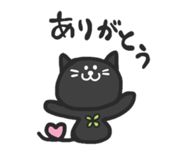 black cats clover sticker #1996245