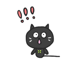 black cats clover sticker #1996247