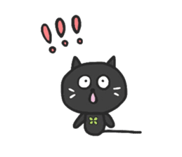 black cats clover sticker #1996247