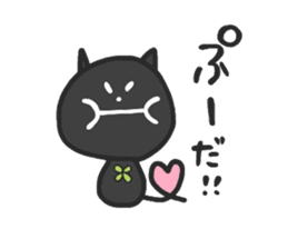 black cats clover sticker #1996253