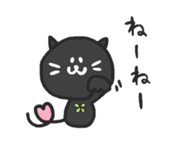 black cats clover sticker #1996266