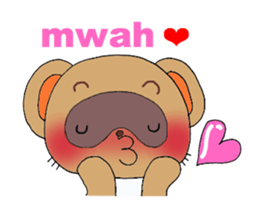 Cute! raccoon dog. sticker #1996350