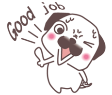palm Pug sticker #1996548