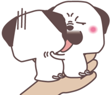 palm Pug sticker #1996552