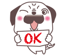 palm Pug sticker #1996561