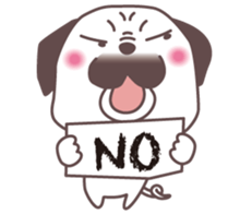palm Pug sticker #1996562