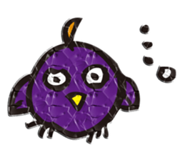 Wrinkled paper bird sticker #1996889