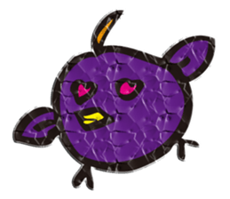 Wrinkled paper bird sticker #1996891