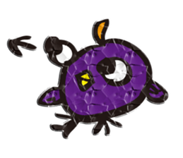 Wrinkled paper bird sticker #1996893