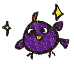 Wrinkled paper bird sticker #1996894