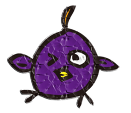 Wrinkled paper bird sticker #1996897