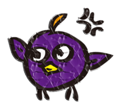 Wrinkled paper bird sticker #1996898