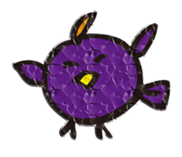 Wrinkled paper bird sticker #1996904