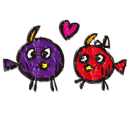 Wrinkled paper bird sticker #1996907