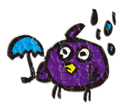 Wrinkled paper bird sticker #1996909