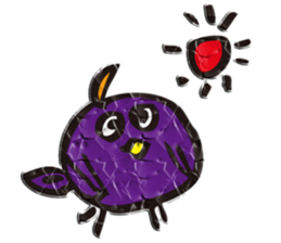 Wrinkled paper bird sticker #1996911