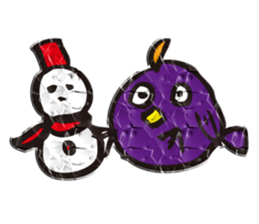 Wrinkled paper bird sticker #1996912