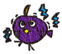 Wrinkled paper bird sticker #1996913