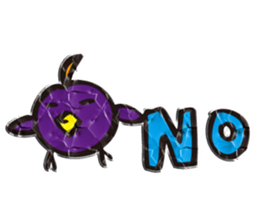 Wrinkled paper bird sticker #1996915