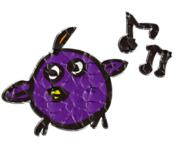 Wrinkled paper bird sticker #1996917