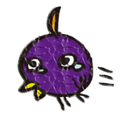 Wrinkled paper bird sticker #1996918