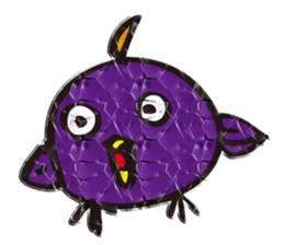 Wrinkled paper bird sticker #1996919