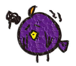 Wrinkled paper bird sticker #1996923