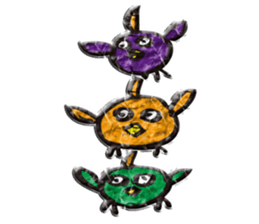 Wrinkled paper bird sticker #1996924