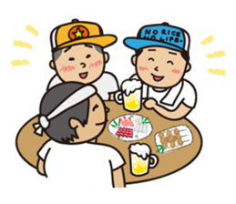 Sticker of rice farmers. sticker #1997216