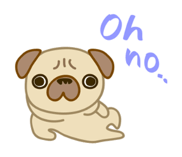 pug dog-English version sticker #1997326