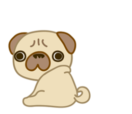 pug dog-English version sticker #1997329