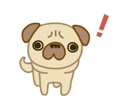 pug dog-English version sticker #1997331