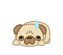 pug dog-English version sticker #1997333