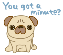 pug dog-English version sticker #1997335