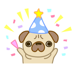 pug dog-English version sticker #1997342