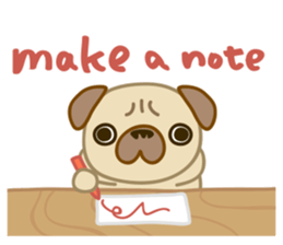 pug dog-English version sticker #1997343