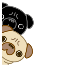 pug dog-English version sticker #1997345