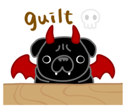 pug dog-English version sticker #1997347