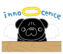 pug dog-English version sticker #1997348