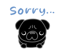 pug dog-English version sticker #1997355