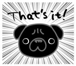 pug dog-English version sticker #1997360