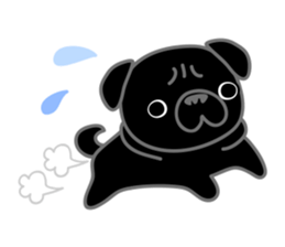 pug dog-English version sticker #1997361