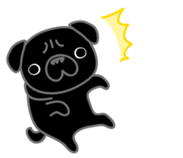 pug dog-English version sticker #1997362
