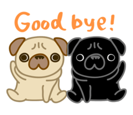 pug dog-English version sticker #1997364